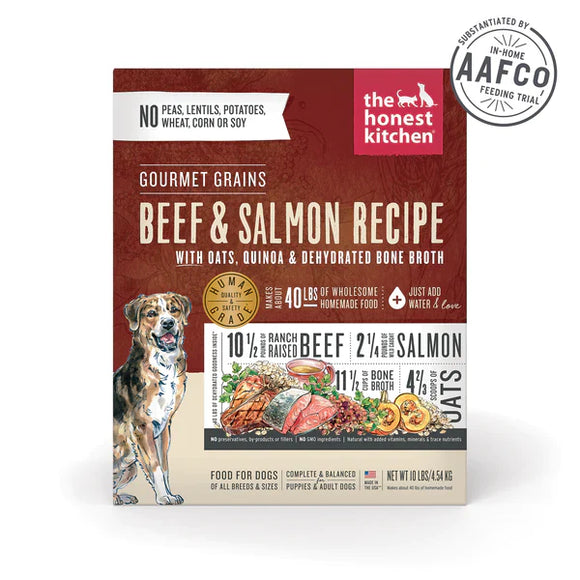 The Honest Kitchen Gourmet Grain Beef & Salmon Recipe Dehydrated Dog Food